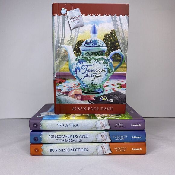 4 Tearoom Mysteries Guideposts Hardcover Books 1 3 4 5 Burning Secrets Crossword - Picture 6 of 8